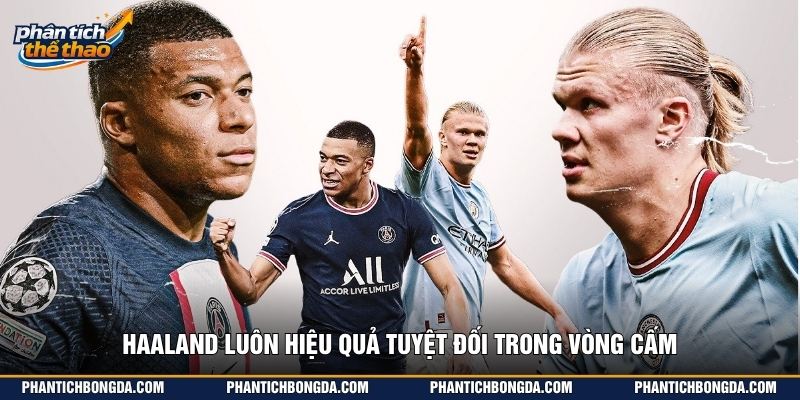 Haaland luôn hiệu quả tuyệt đối trong vòng cấm
