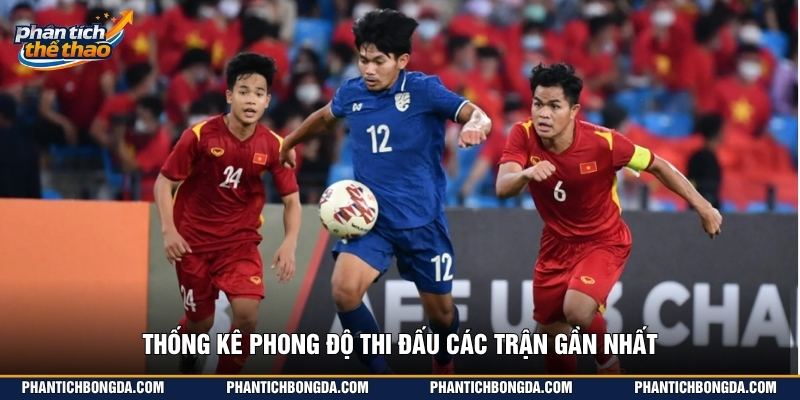 Thống kê phong độ thi đấu các trận gần nhất