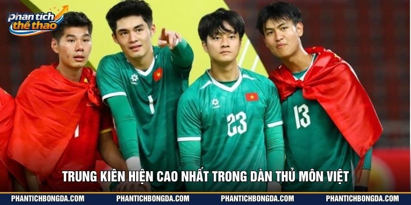Trung Kiên hiện cao nhất trong dàn thủ môn Việt